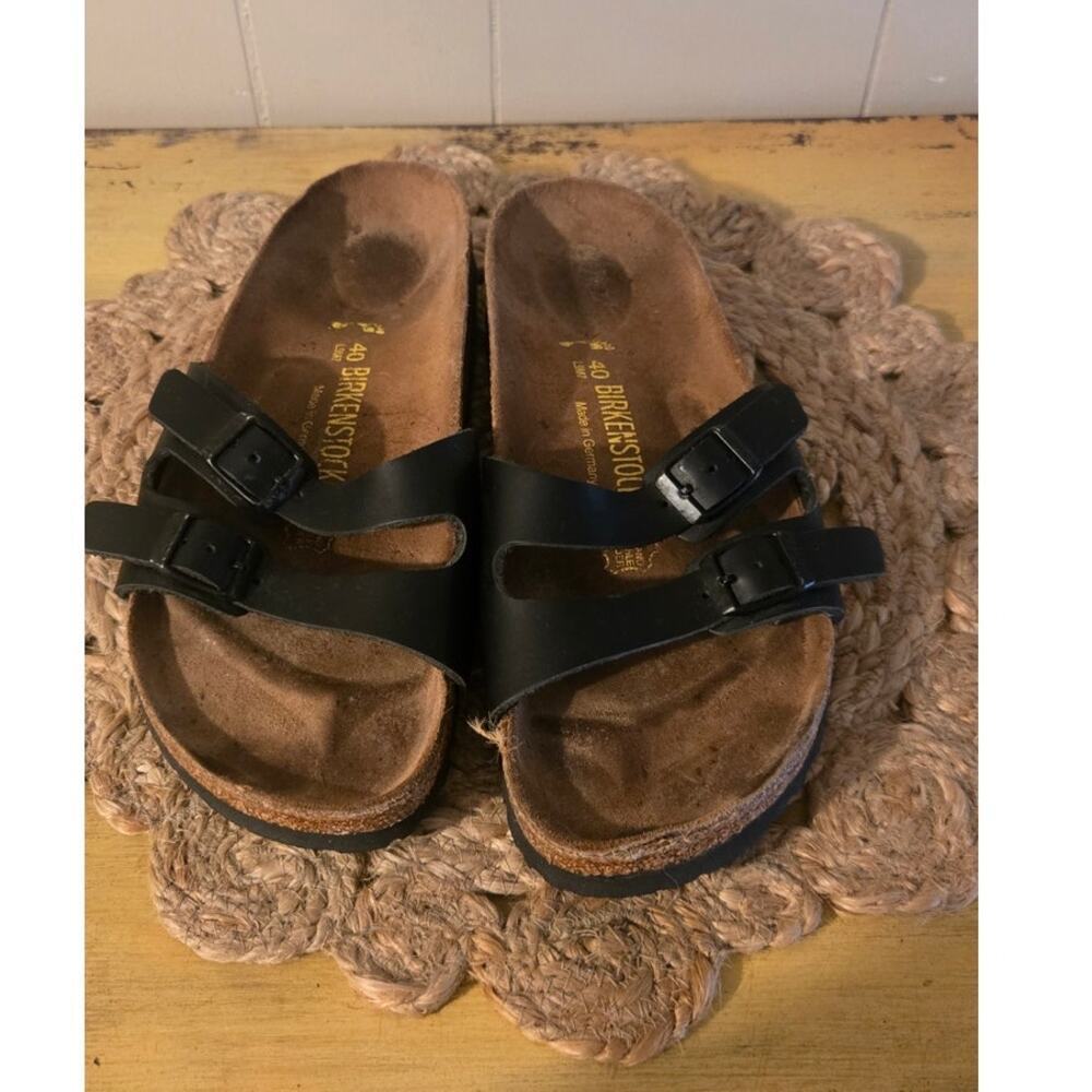 Birkenstock Ibiza Black Ladies 9/Men's 7 Slide On Sandals
